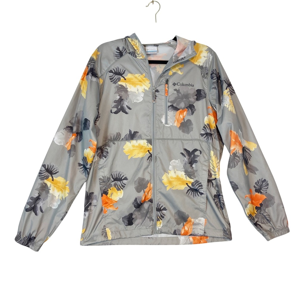 Columbia Men's Flash Forward Windbreaker‎ Jacket SMALL Leaf Floral Lightweight